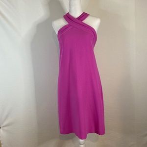 Trina Turk pink halter, sleeveless, knee length,size 8